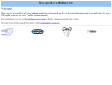 Tablet Screenshot of lists.squeak.org